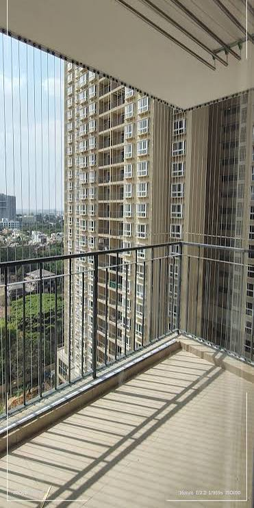 Invisible grill side balcony view