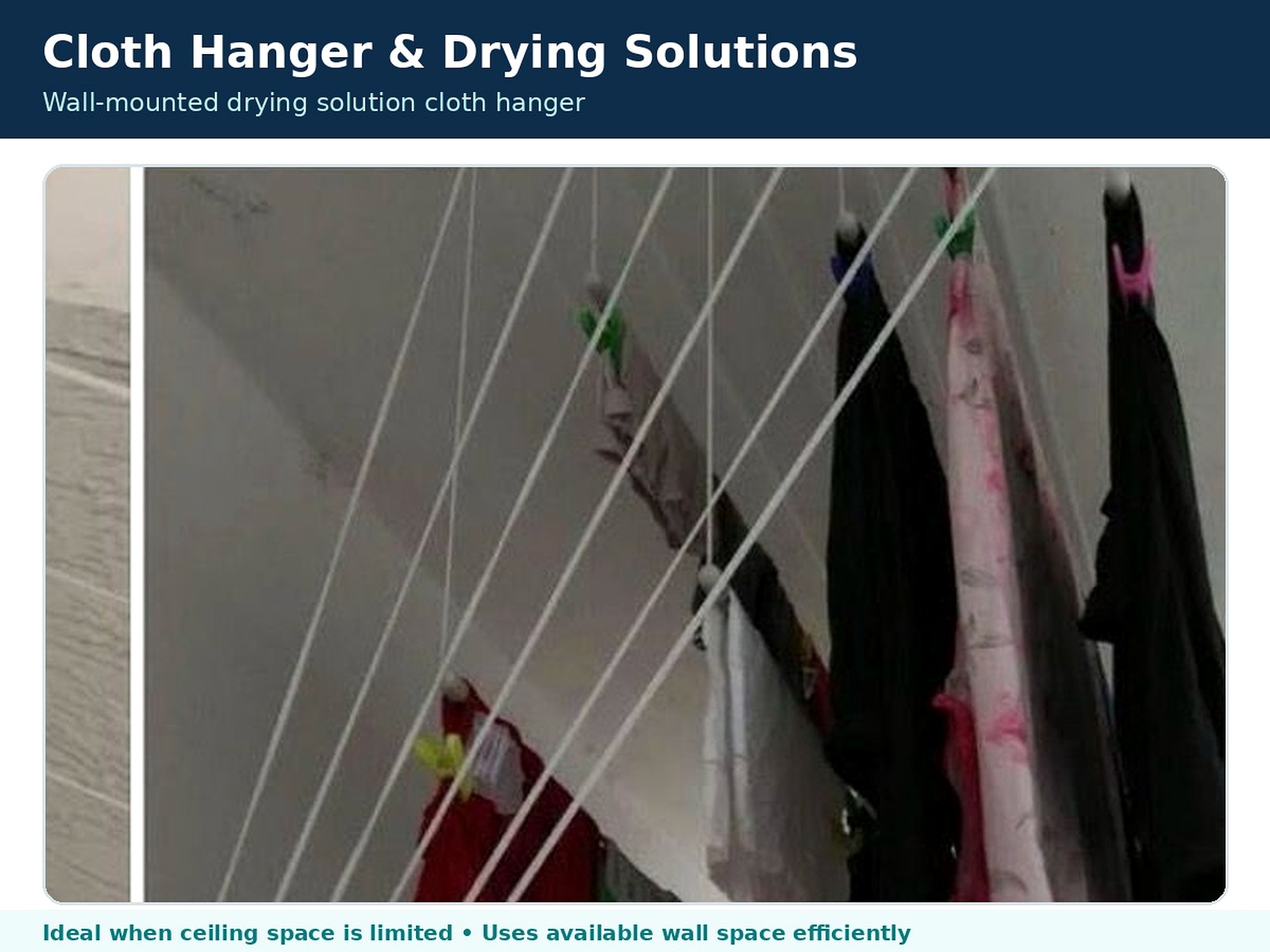 Wall-mounted cloth hanger installation
